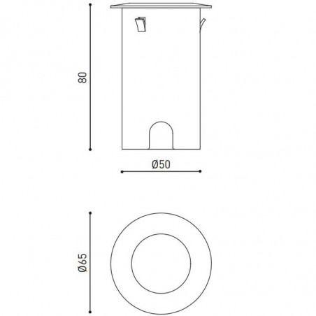 Dimensions of the step light Dark by Arkoslight | Aiure