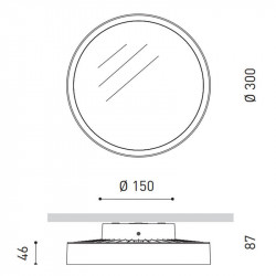 Dimensions of the Sky 31W LED spotlight by Arkoslight | Aiure