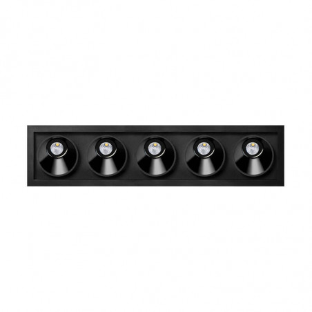 Black Foster Asymmetric Recessed 5 by Arkoslight black colour | Aiure