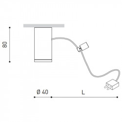 Dibujo dimensional del foco LED Top Fancy Shape de Arkoslight | Aiure