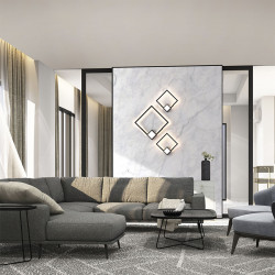3 Boutique LED wall lamps in a living room. Mantra | Aiure