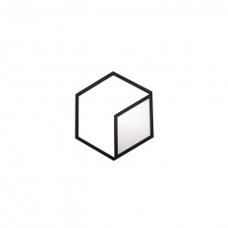 Kubick cube-shaped LED ceiling and wall lamp by Mantra black 26W | Aiure