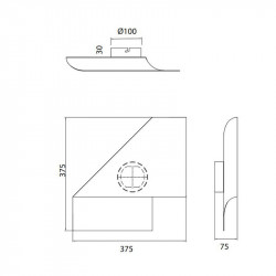 Luppi geometric shaped indoor wall lamp by Mantra data-sheet | Aiure