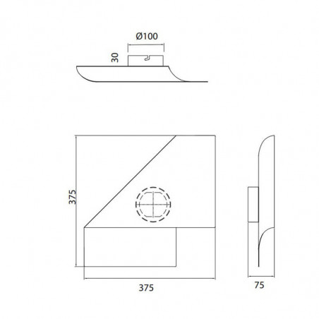 Luppi geometric shaped indoor wall lamp by Mantra data-sheet | Aiure