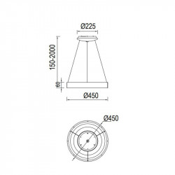 Niseko Dimmable LED Pendant Lamp by Mantra small data-sheet | Aiure