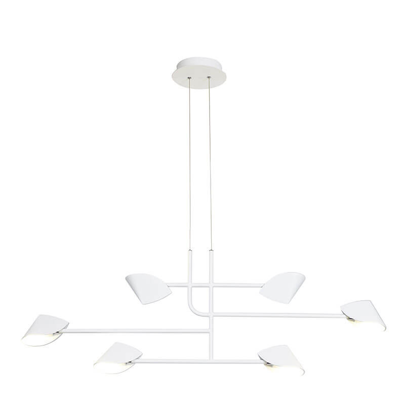 Minimalist pendant lamp with 6 lights Capuccina de Mantra white | Aiure