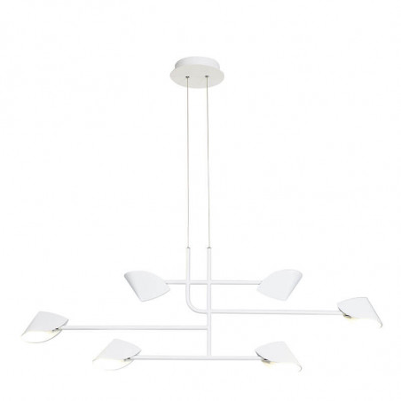 Minimalist pendant lamp with 6 lights Capuccina de Mantra white | Aiure