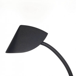 Aplique LED minimalista 7W Capuccina de Mantra negro visión lateral| Aiure