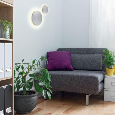 2 different sizes of the white ceiling and wall lamps Bora Bora by Mantra | Aiure