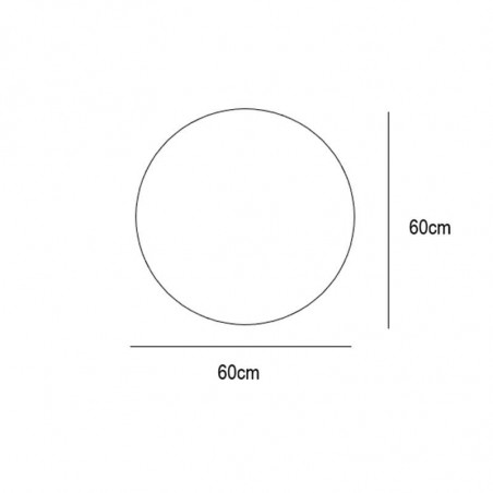 Miroir rond à LED avec cadre Bequia de Eurobath 60cm fiche technique | Aiure