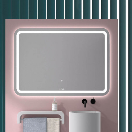 LED mirror Sicilia by Eurobath in a bathroom | Aiure