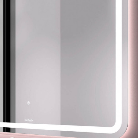 Close up of the LED mirror Sicilia by Eurobath | Aiure