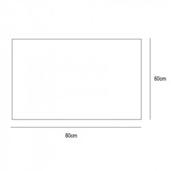 Rectangular mirror with front LED light Menorca by Eurobath data-sheet 60x80cm| Aiure