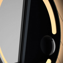 LED Mill design mirror with magnification by Eurobath in a bathroom close up| Aiure