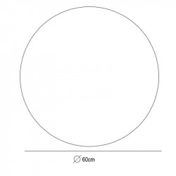 LED Mill design mirror with magnification by Eurobath data-sheet 60cm| Aiure