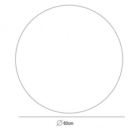 LED Mill design mirror with magnification by Eurobath data-sheet 60cm| Aiure