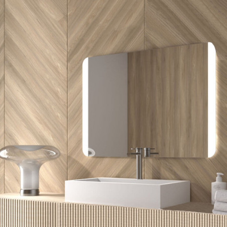 Mavi LED wall mirror by Eurobath in a bathroom | Aiure
