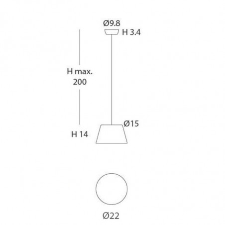 Sento pendant lamp by Ole by FM small data sheet| Aiure