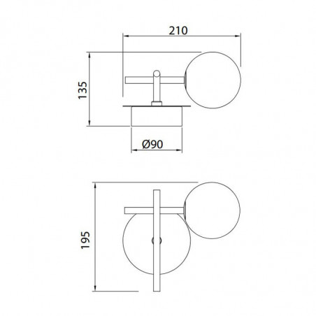 Aplique de pared Cellar de Mantra 1 luz ficha técnica| Aiure
