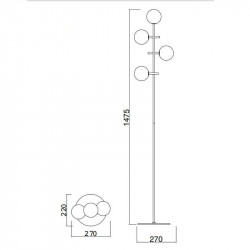 Cellar floor lamp by Mantra data-sheet| Aiure