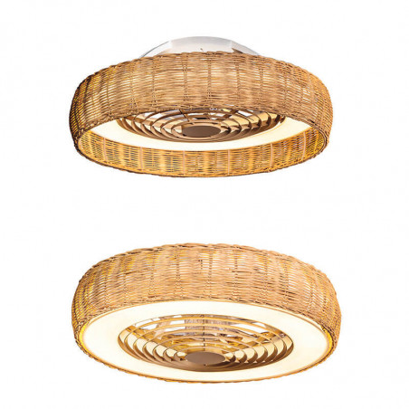 Kilimanjaro white-rattan finished fan by Mantra different assembling options| Aiure
