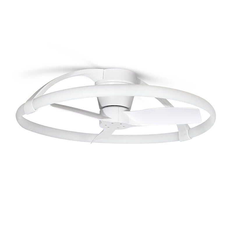 Ventilador de techo blanco con luz Nepal Mini de Mantra | Aiure