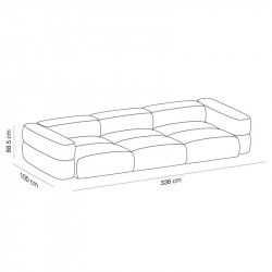 3 seater cloud sofa Savina by Viccarbe data-sheet| Aiure
